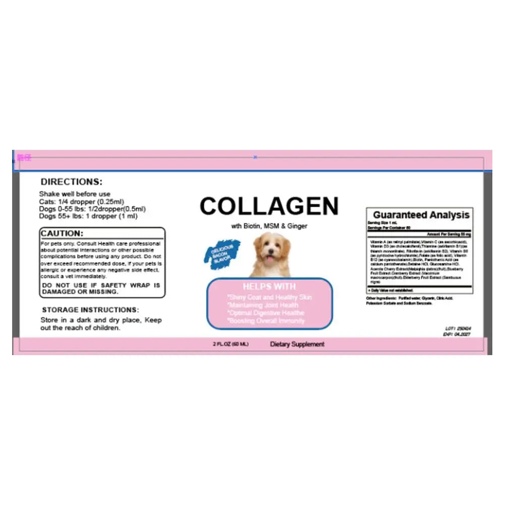Pet Collagen Drops For Dogs And Cats Healthy Nutritional Supplement Protect Coat Enhance Body Condition Pet Nutritional Solution - Path to Self-Improvement