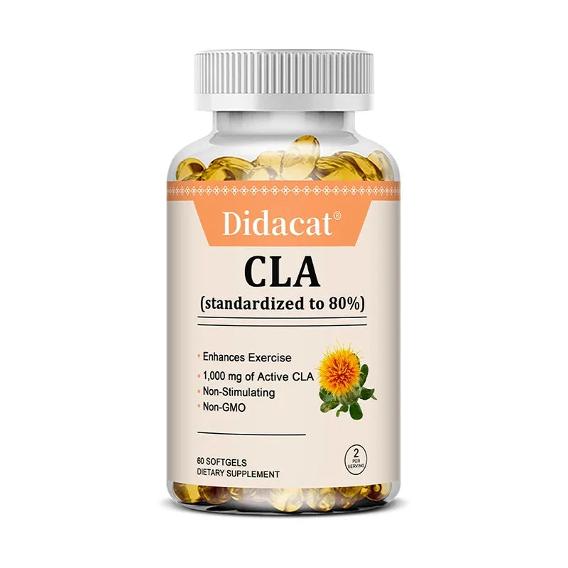 CLA Supplement 1000mg, 80% Active Conjugated Linoleic Acid for Women and Men, Support Weight Management & Fitness Goals, Non-GMO