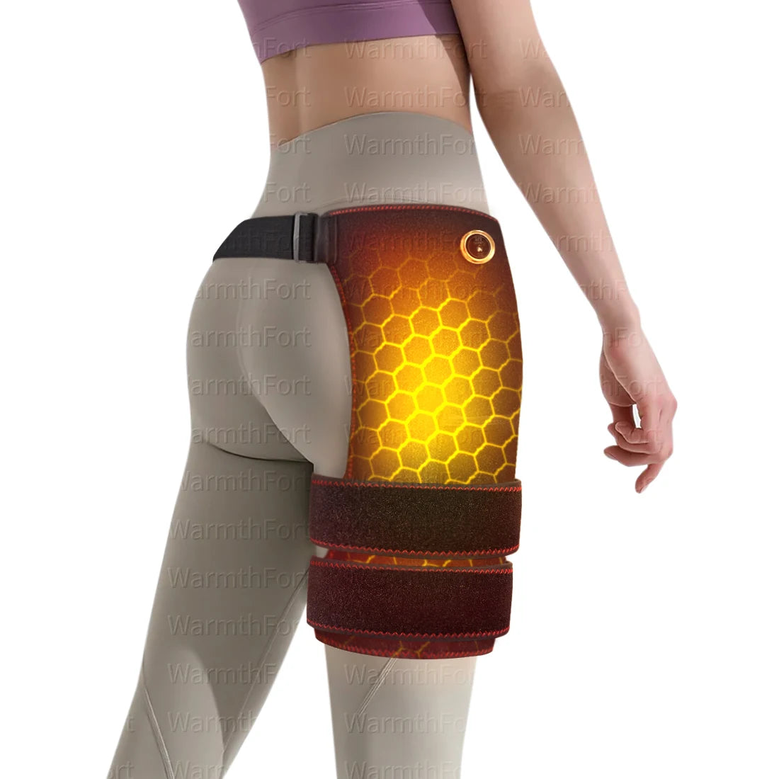 Cordless Heated Hip Support Brace with Massager for Sciatica Pain Relief Lower Back Therapy Hip Heating Pad for Physical Healing - Path to Self-Improvement