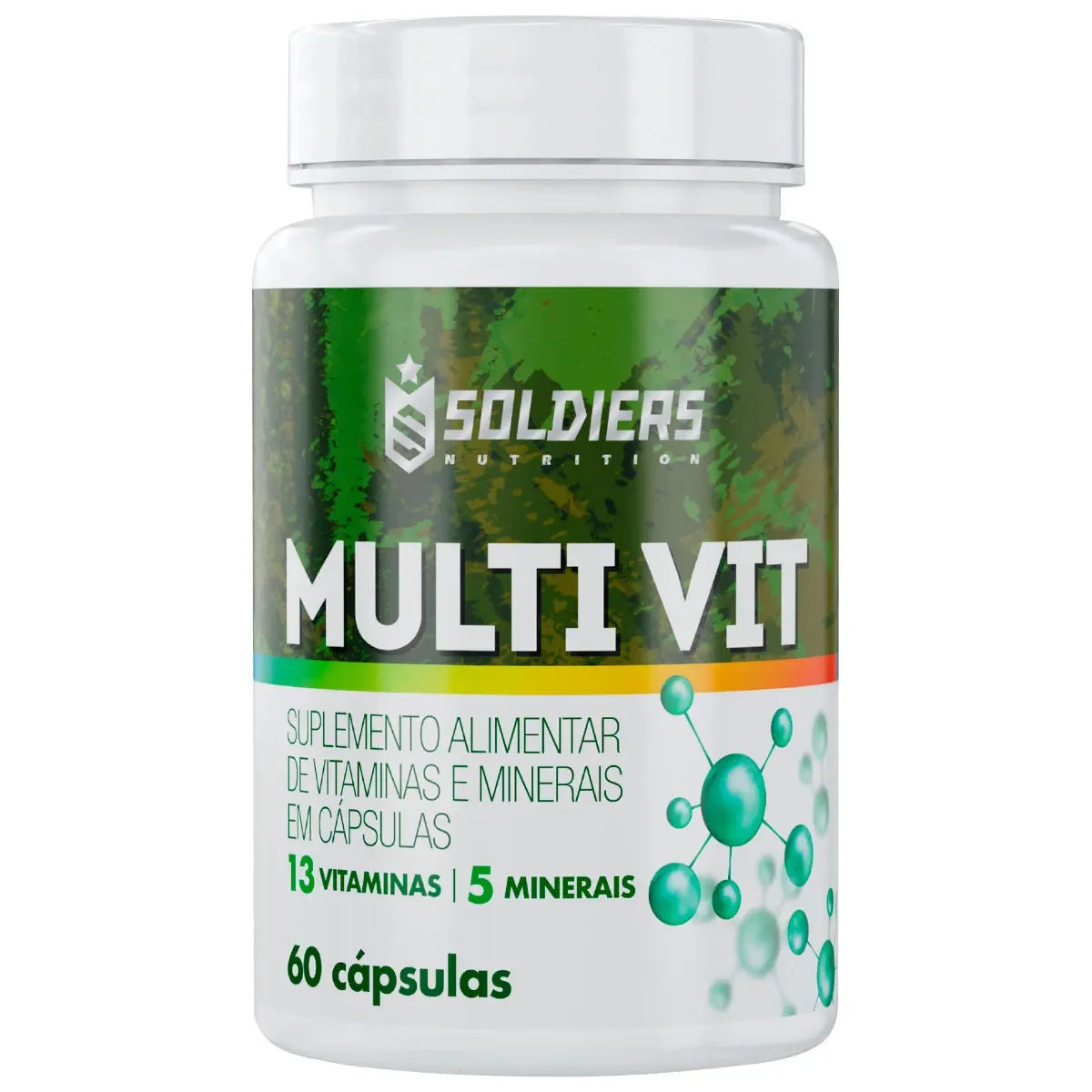 Multivitamin 60 Caps - 5 Minerals-13 Vitamins-Soldiers Nutrition - Path to Self-Improvement