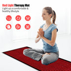 Full Body Red Light Mat 71x31inch Large Infrared LEDs Blanket 1280 660nm 850nm for Pain Relief Wellness Muscle Relax Recovery
