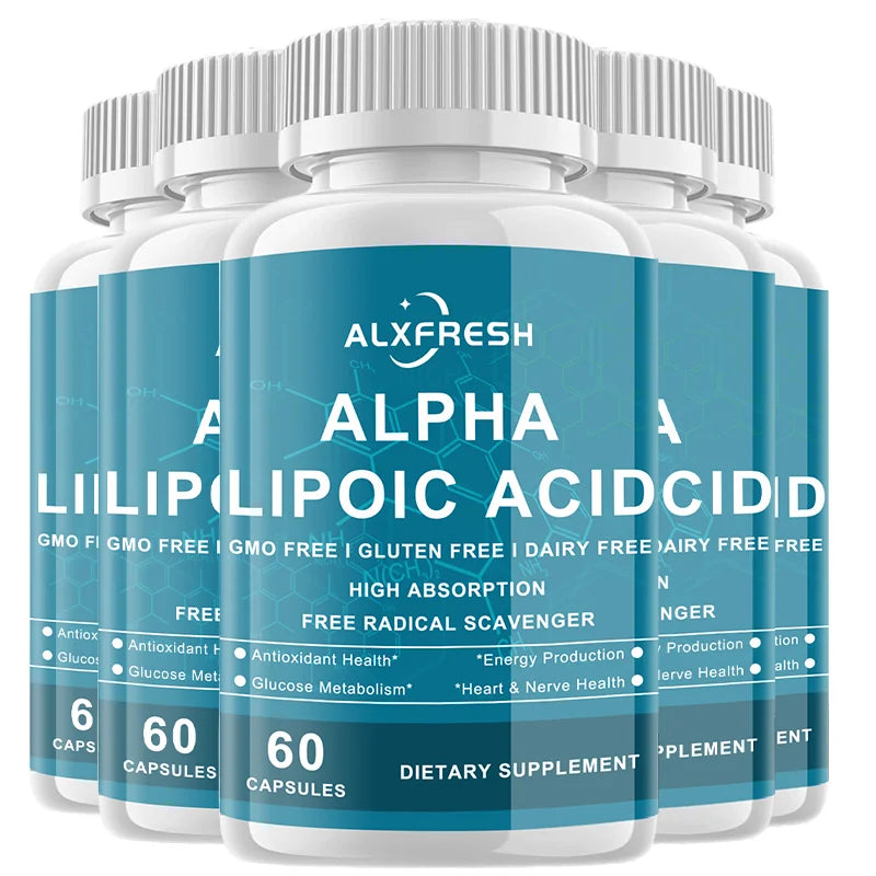 Alpha-lipoic Acid Capsules For Improve Glucose Metabolism Insulin Nervous Liver Have Anti-aging Beauty Weight Management Effects