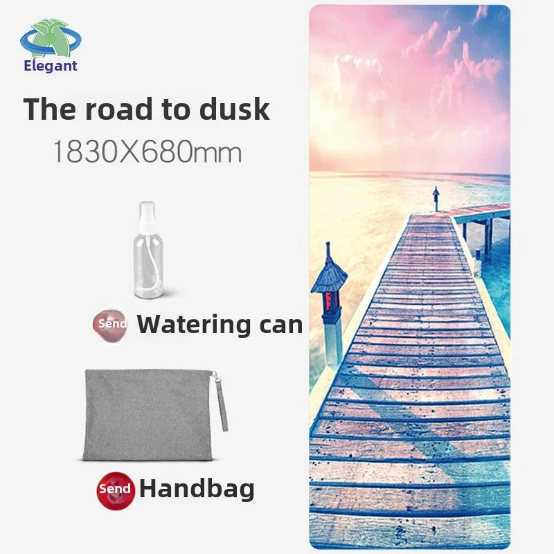 Chamois Yoga Mat Collapsible Portable Suede Yoga Towel Dance Movement Fitness Jump Rope Non-slip Floor Mat Exercise Mat  Gym Mat - Path to Self-Improvement