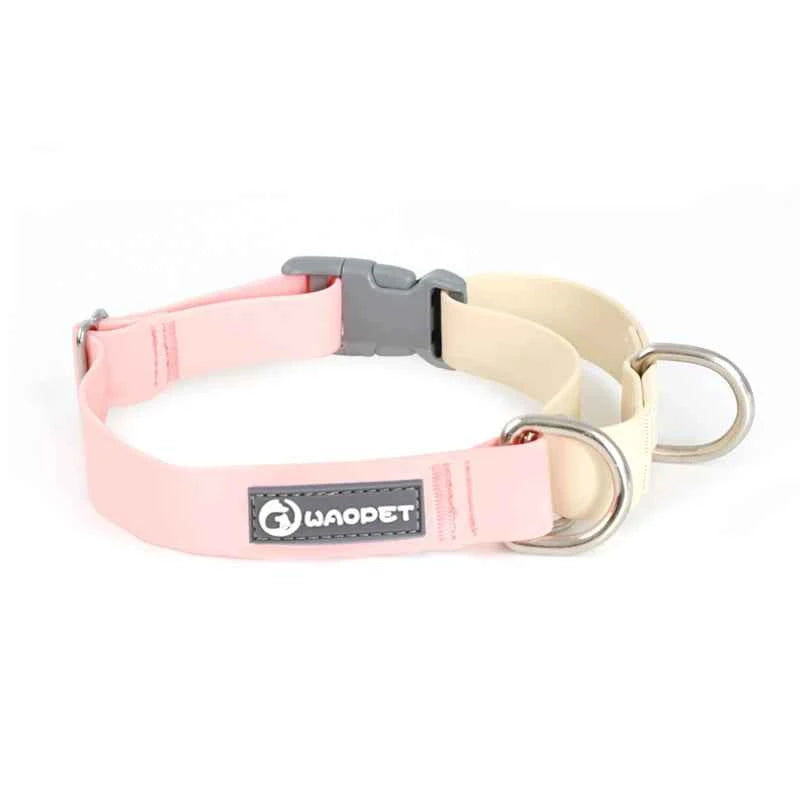 WAOPET PVC Waterproof Dog Collar for Large Medium and Small Dogs Pet Training Walking Dog German Shepherd Malinois New 2025