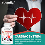 Berberine Capsules - 2000mg, Supports Bone and Cardiovascular Health, Promotes Metabolism, Helps with Energy, Immune System