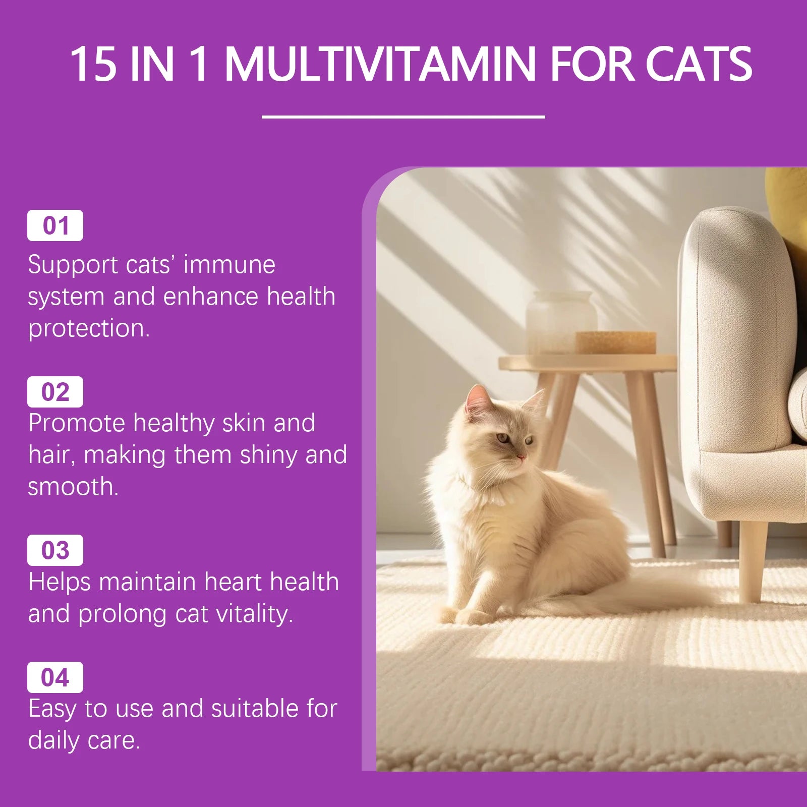 15-in-1 Pet Cat Vitamin Drops - Boost Cats' Immune System - Path to Self-Improvement