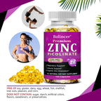 Zinc Picolinate Capsules 100 Mg - Superior Zinc Absorption, Support Immune, Sleep & Energy, Respiratory Health Supplement