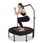 48-Inch Trampoline Foldable Fitness Trampoline Rebounder With Adjustable Handrail Bearing Max 330 lbs Outdoor Children Adults - Path to Self-Improvement