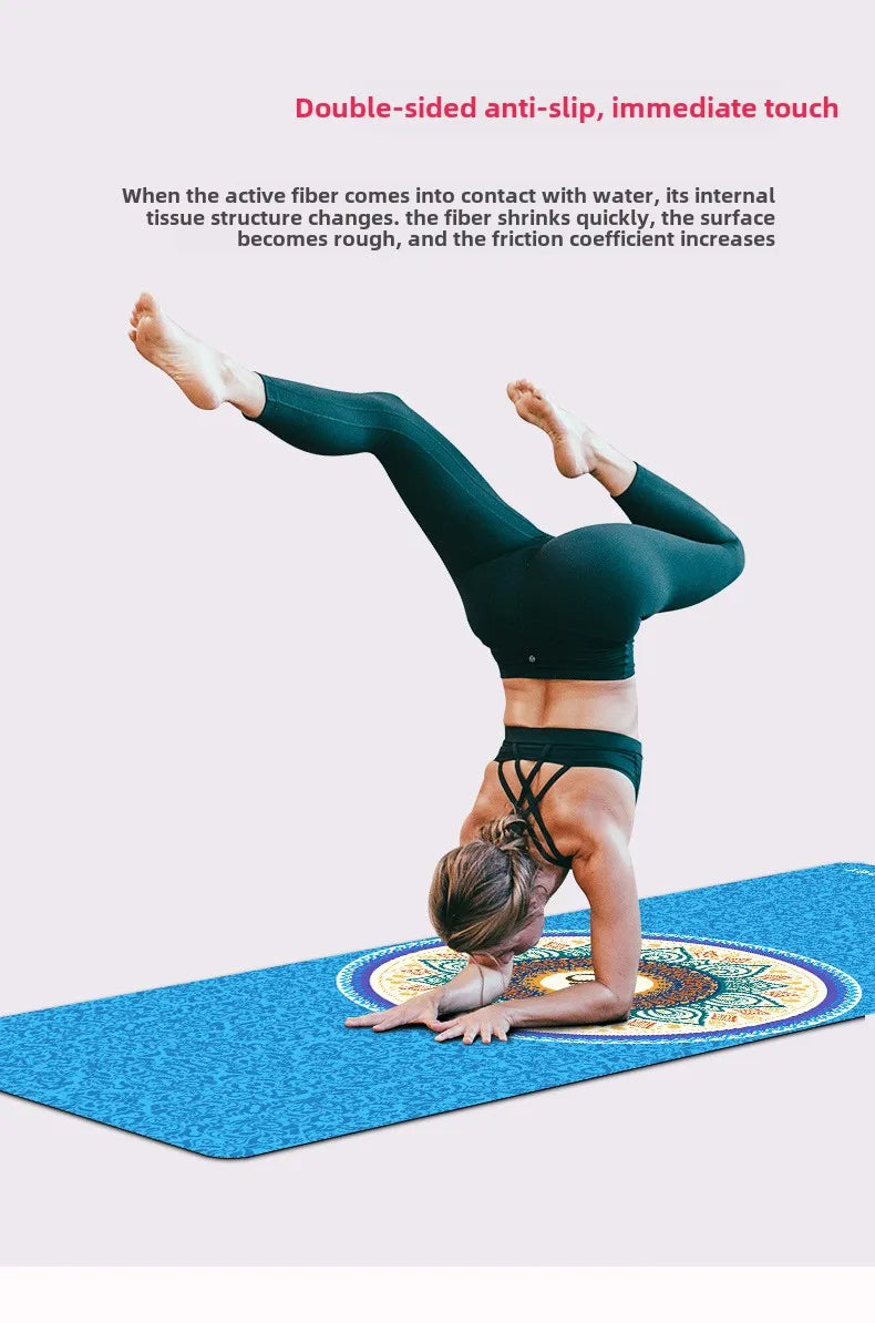 Chamois Yoga Mat Collapsible Portable Suede Yoga Towel Dance Movement Fitness Jump Rope Non-slip Floor Mat Exercise Mat  Gym Mat - Path to Self-Improvement