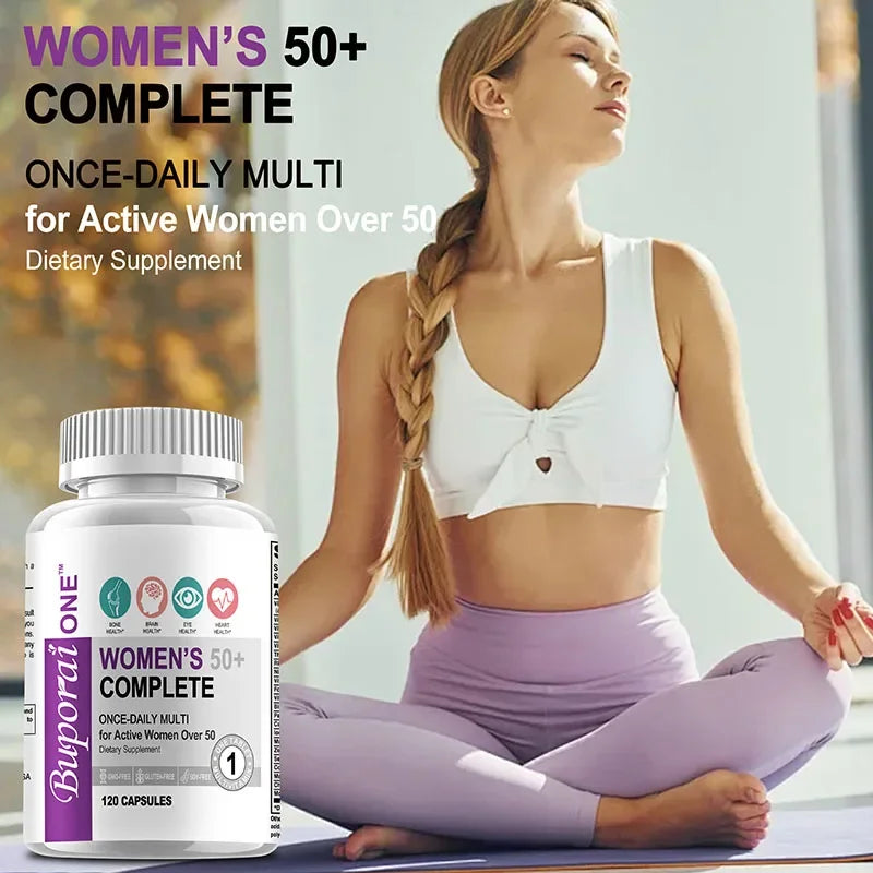 Women’s 50+ Complete Multivitamin - Supports Mental Clarity, Focus and Memory, Improves Digestion and Relieves Stress - Path to Self-Improvement