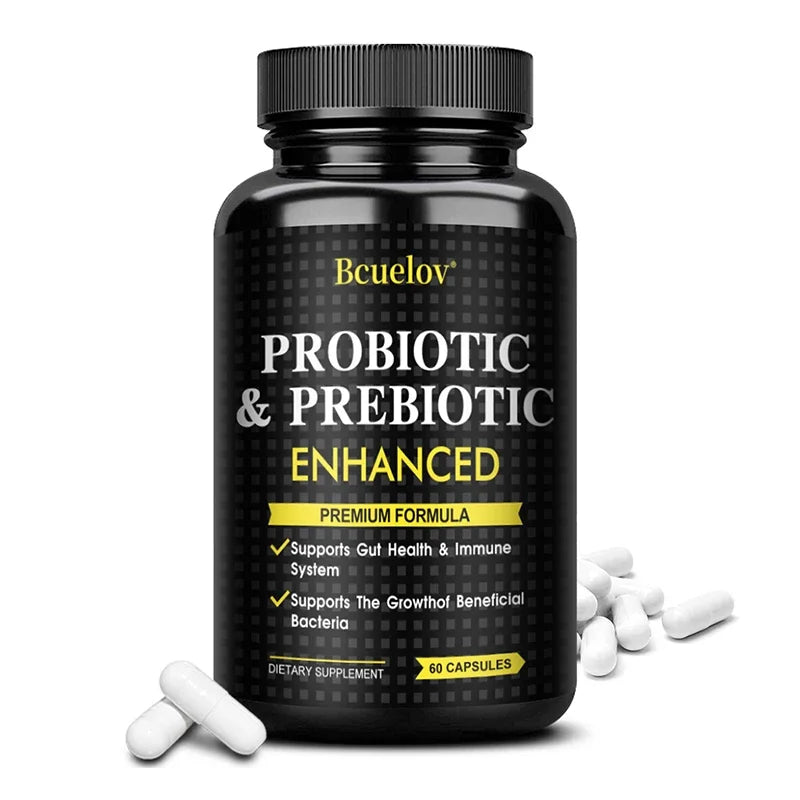 Prebiotics and Probiotics Capsules - Supports Gut Health, Digestion, Metabolism, and Weight Management, Regulating Emotions