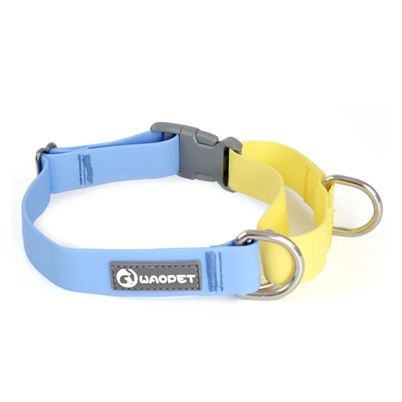 WAOPET PVC Waterproof Dog Collar for Large Medium and Small Dogs - Path to Self-Improvement