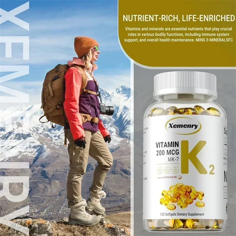 Vitamin K2 MK-7 Supplement - Supports Immune Function, Joint & Heart Health, Superior Absorption, Boosts Energy, Non-GMO - Path to Self-Improvement