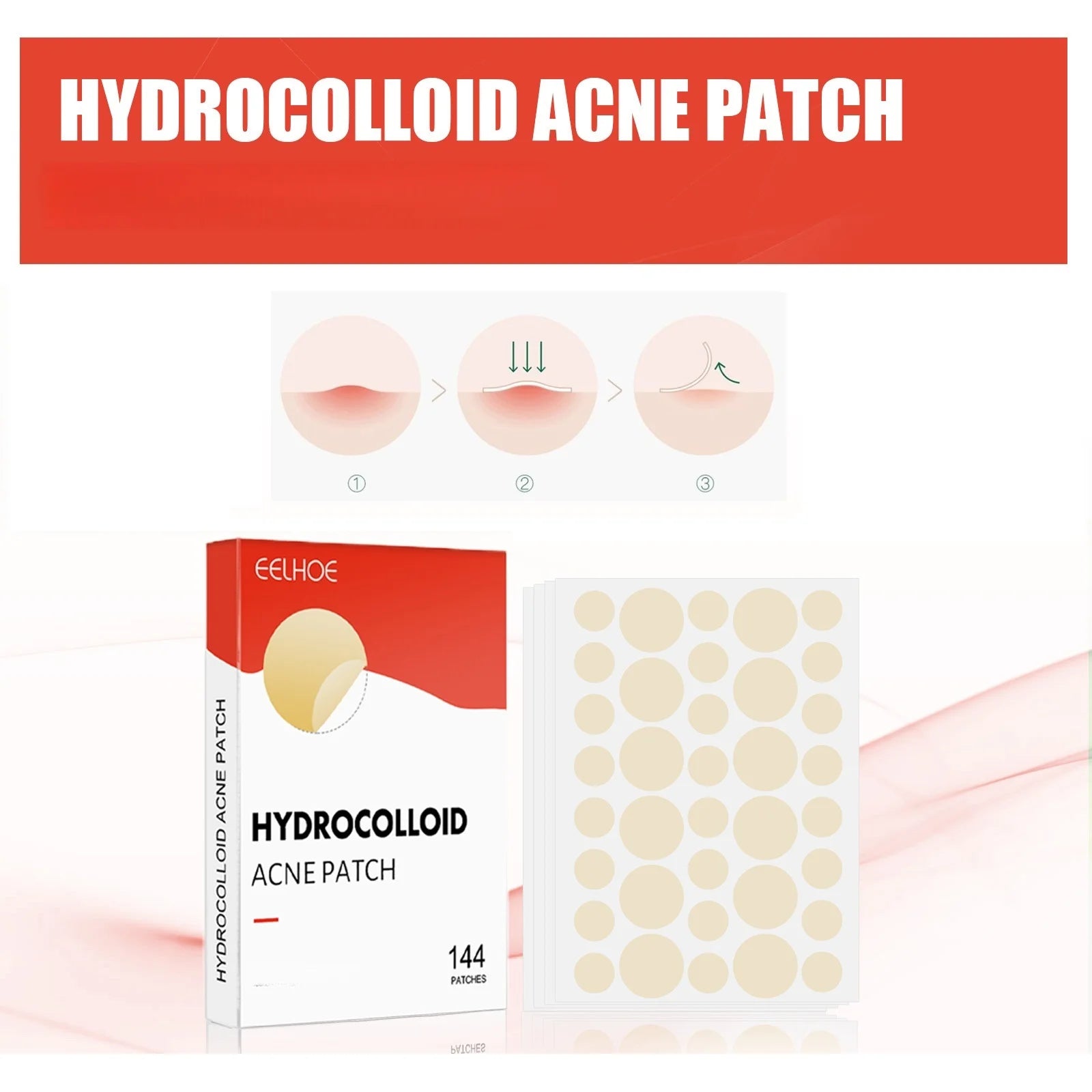 144 Patches Hydrocolloid Acne Pimple Patch Round Shape for Covering Zits and Blemishes - Path to Self-Improvement