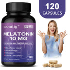 Melatonin 10mg Supplements - Promote Sleep Quality & Alertness, Help Deep Sleep, Non-GMO, Gluten-free