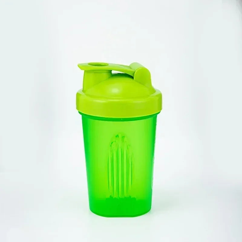 400ML Shaker Bottle Plastic Protein Shakes Bottle with Whisk Leakproof