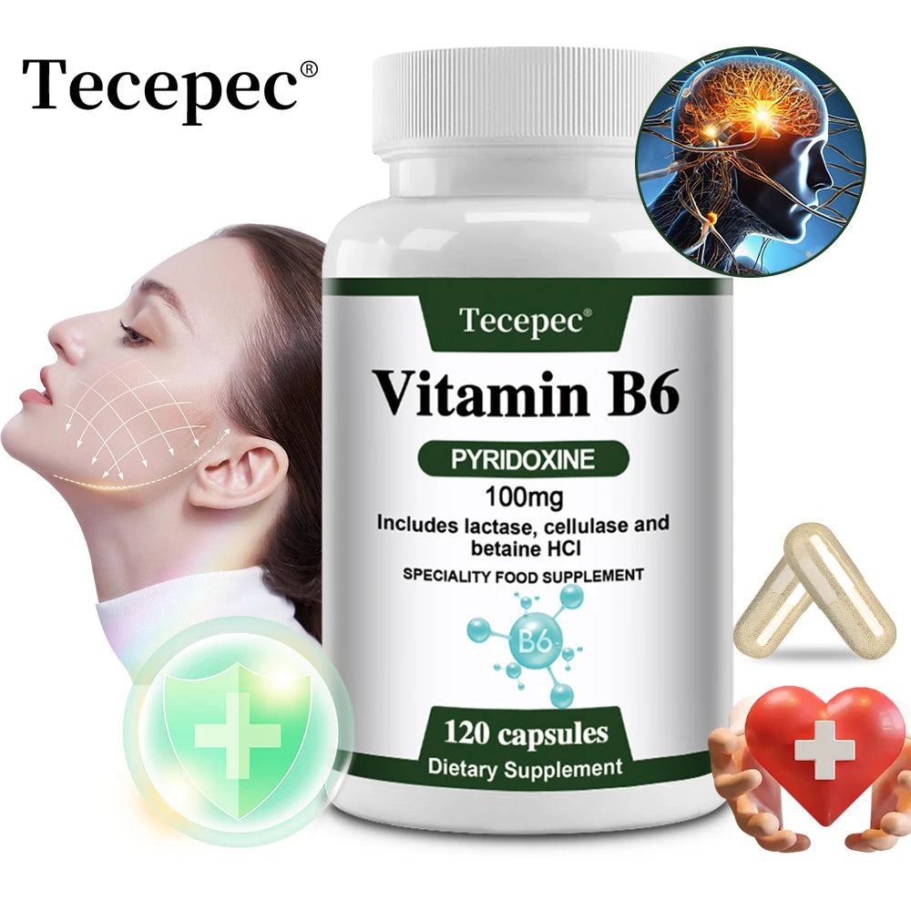 Vitamin B6 Supplements - Supports The Immune System, Nervous System, Energy Metabolism, Healthy Mood - Path to Self-Improvement