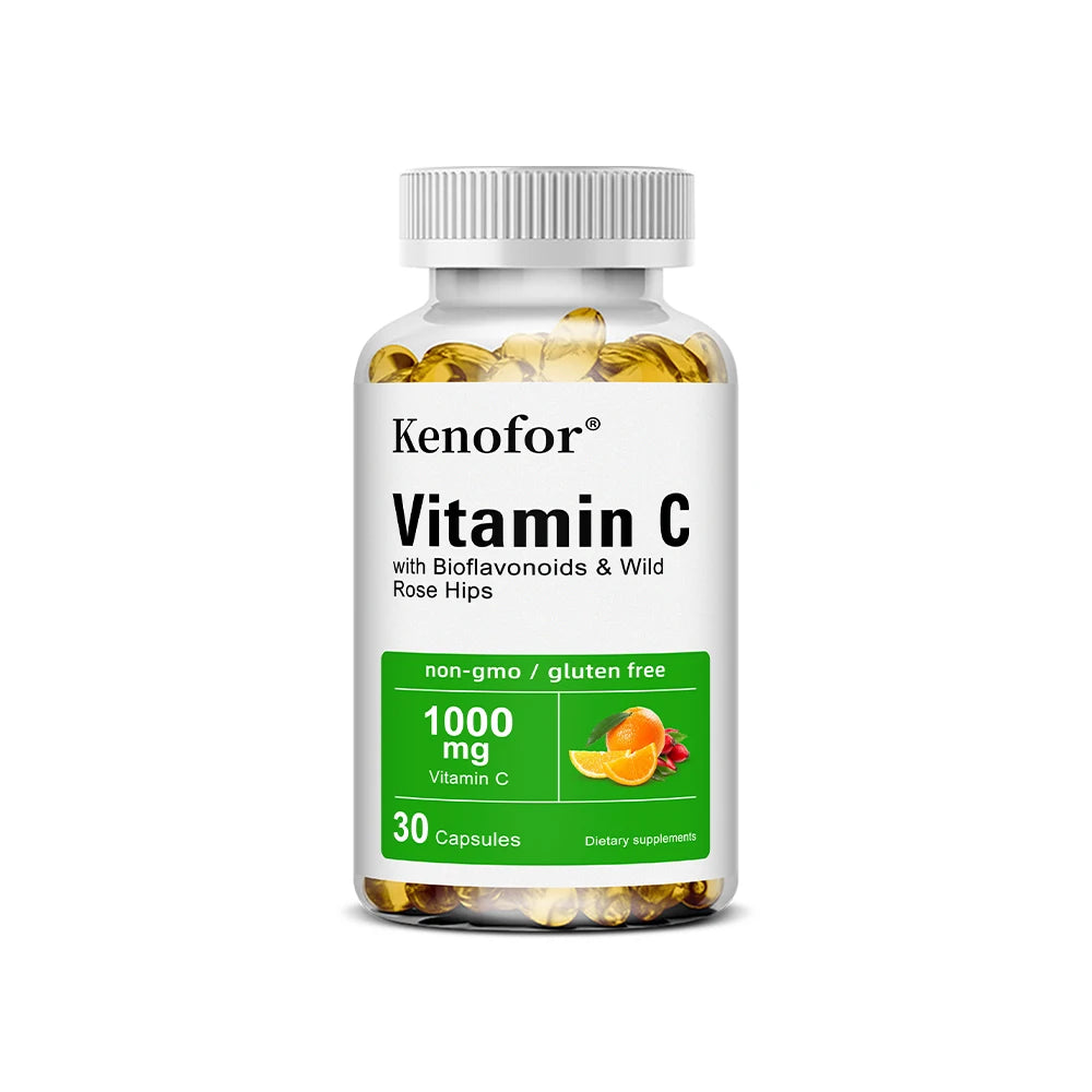 Vitamin C 1000 Mg - with Citrus, Rosehip, Immune Support, Collagen Production, Skin Health, Antioxidant, 120 Capsules - Path to Self-Improvement