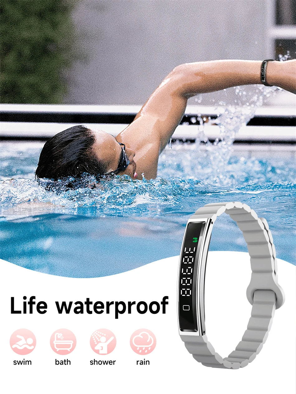 New Health Smart Bracelet Men Women Fitness Sports Band Stress Test HRV Monitor Waterproof Pedometer Smart Watch for Android iOS - Path to Self-Improvement