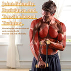 Adjustable Upper Body Exerciser Elastic Resistance Band Portable Arm Traning Resistance Stick Home Exercise Multifuntional