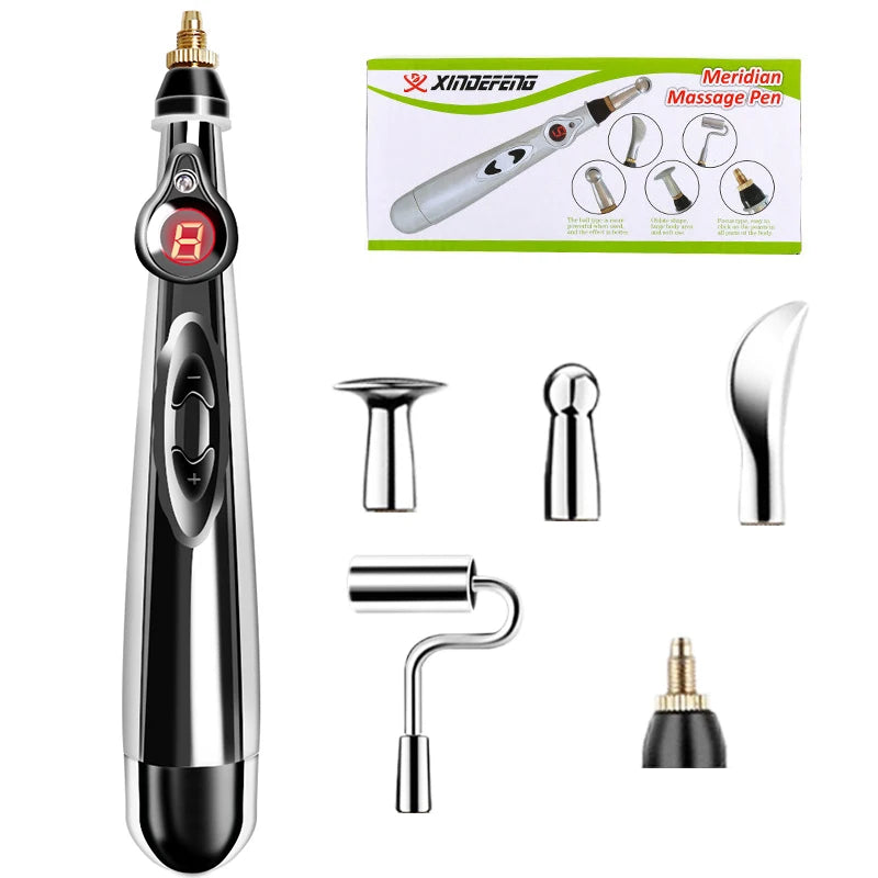 Electric Acupuncture Point Massage Pen Pain Relief Laser Therapy Electronic Meridian Energy Pen Body Head Back Neck Leg Massager