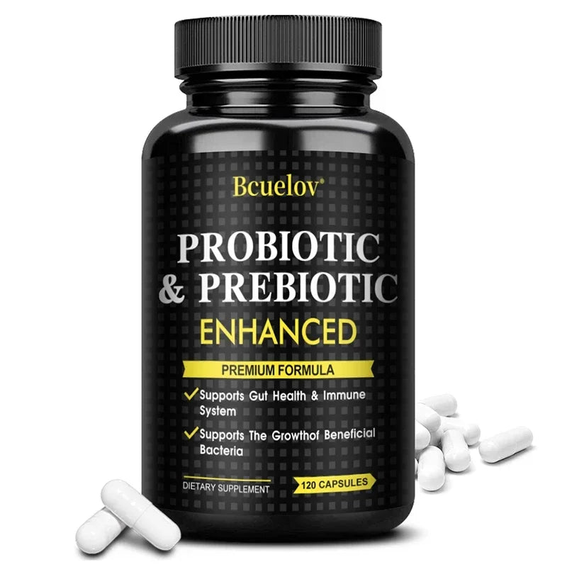 Prebiotics and Probiotics Capsules - Supports Gut Health, Digestion, Metabolism, and Weight Management, Regulating Emotions