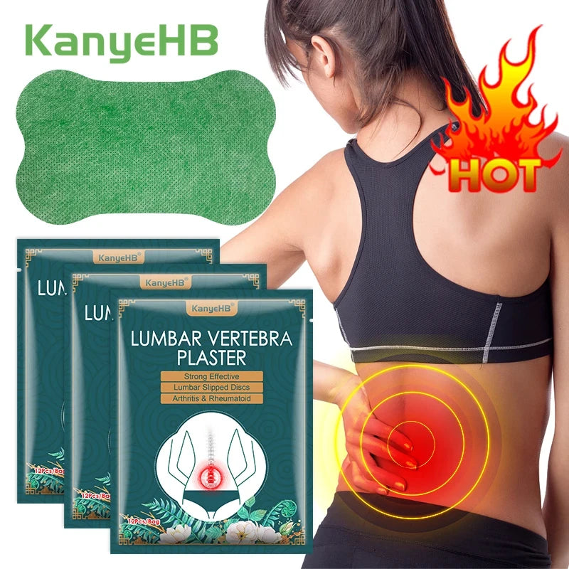 12-36PCS Lumbar Vertebra Heat patches Self-adhesive Plaster Self-heating Paste for Running Yoga Fitness Exercise