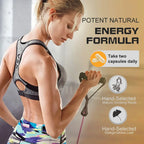 Panax Ginseng Supplement, with Ginkgo Biloba - Supports Heart Health and Muscle Function, Boosts Energy, Athletic Performance