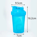 400ML Shaker Bottle Plastic Protein Shakes Bottle with Whisk Leakproof