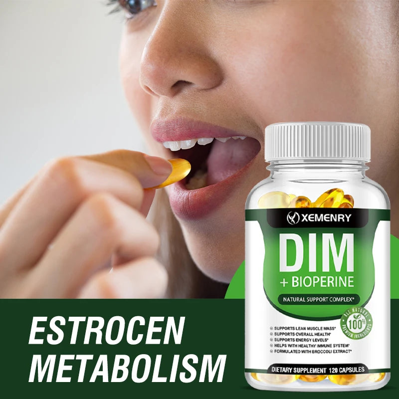 DIM Supplement - Contains Piperine To Promote Lean Muscle Mass and Support Digestive Health