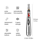 Electric Acupuncture Point Massage Pen Pain Relief Laser Therapy Electronic Meridian Energy Pen Body Head Back Neck Leg Massager