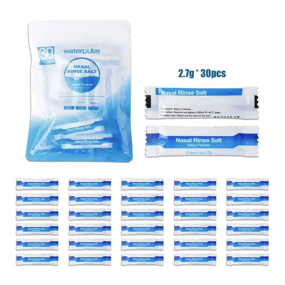 30PCS 2.7g 4.5g Nasal Wash Salt Irrigation 0.9% Saline Household Allergic Rhinitis Sinus Nasal Rinsing Nose Cleaner Tools