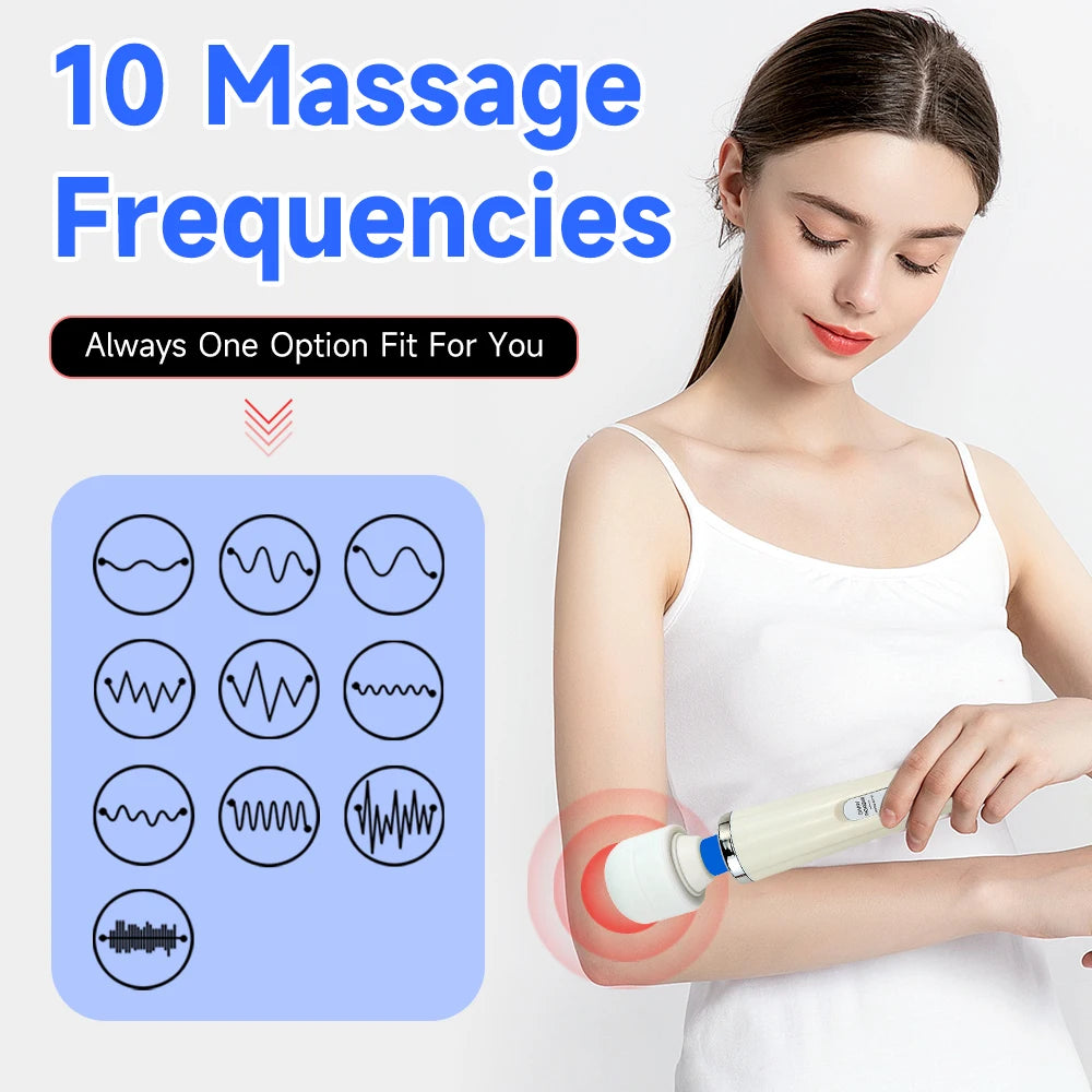 Electric Body Massager10 Speed Vibrations Powerful Deep Tissue  Massage  Back/Neck/Leg Recovery Muscle Pain Relief Soreness