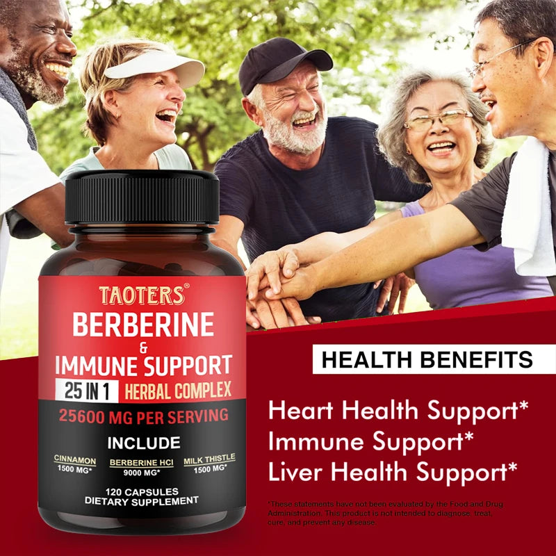 Berberine Capsules – Contains Ceylon Cinnamon To Support Healthy Metabolism, Promotes Immunity, Suitable for Men and Women