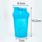 400ML Shaker Bottle Plastic Protein Shakes Bottle with Whisk Leakproof
