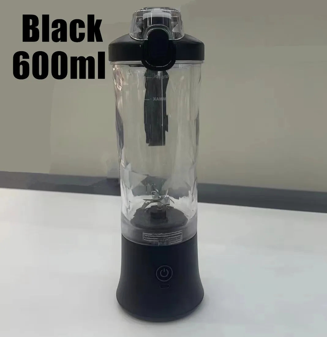 Portable Blender 600ML Electric Juicer Fruit Mixers 4000mAh USB Rechargeable Smoothie Mini Blender Personal Juicer - Path to Self-Improvement