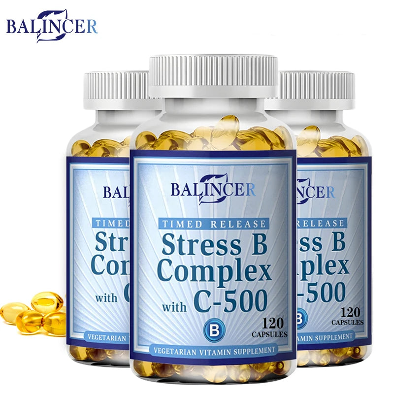 Vitamin B Complex - Supports Energy, Nervous System Health, Boosts Immunity, Antioxidant Supplement-120 Capsules - Path to Self-Improvement