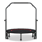 48-Inch Trampoline Foldable Fitness Trampoline Rebounder With Adjustable Handrail Bearing Max 330 lbs Outdoor Children Adults - Path to Self-Improvement