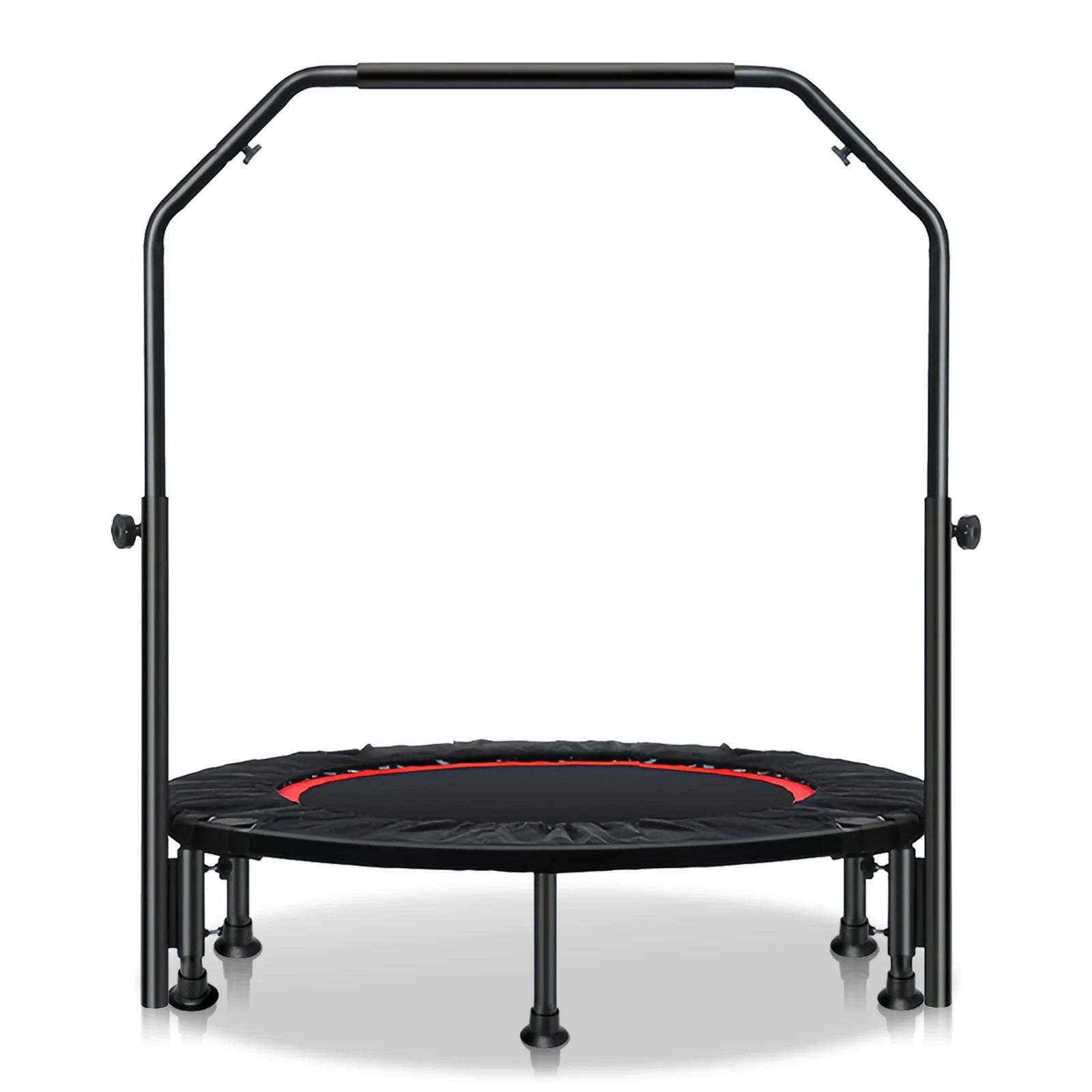 48-Inch Trampoline Foldable Fitness Trampoline Rebounder With Adjustable Handrail Bearing Max 330 lbs Outdoor Children Adults - Path to Self-Improvement