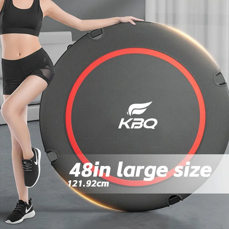 48in silent trampoline with adjustable handle, fitness trampoline, bungee jumping aerobic trainer, suitable for adult exercise - Path to Self-Improvement