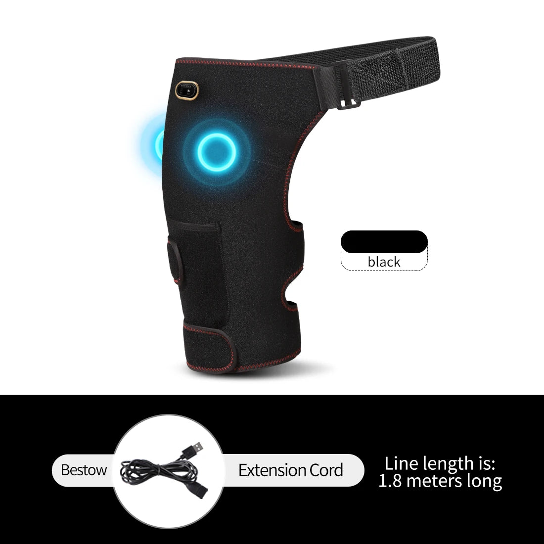 Cordless Heated Hip Support Brace with Massager for Sciatica Pain Relief Lower Back Therapy Hip Heating Pad for Physical Healing - Path to Self-Improvement