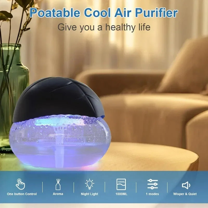 AC220V Water-Based Purifier Air Washer, Air Revitalizer & Freshener, Air Fresher with 7 LED Color