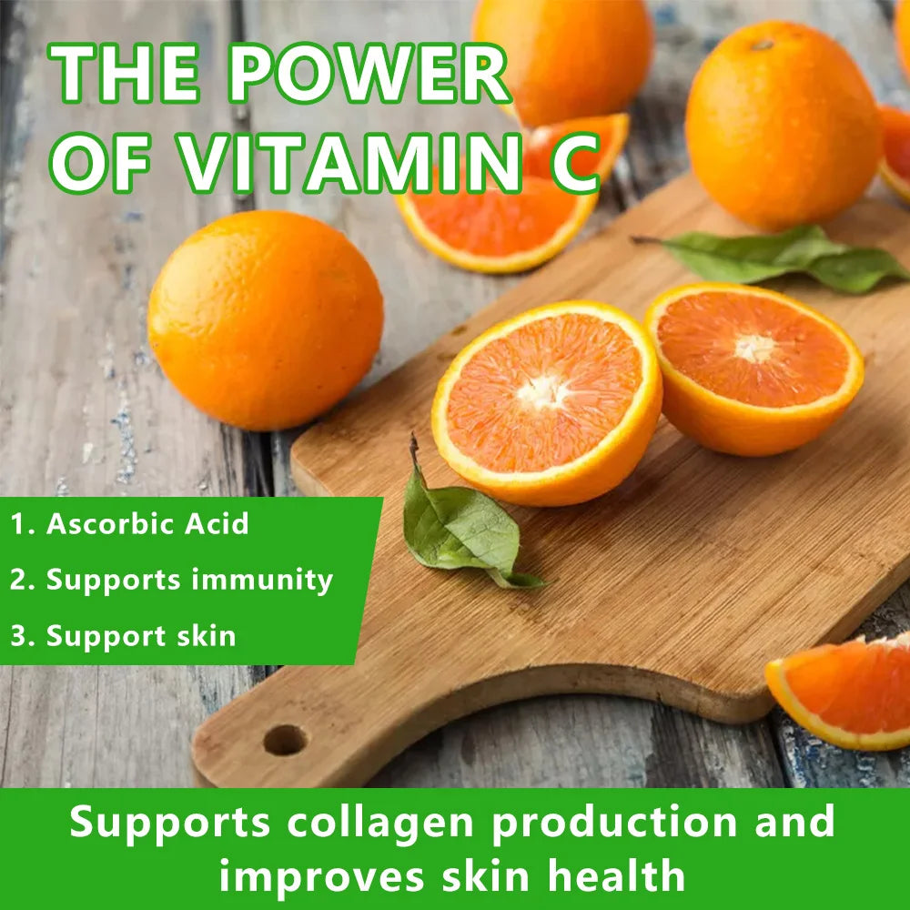 Vitamin C 1000 Mg - with Citrus, Rosehip, Immune Support, Collagen Production, Skin Health, Antioxidant, 120 Capsules - Path to Self-Improvement