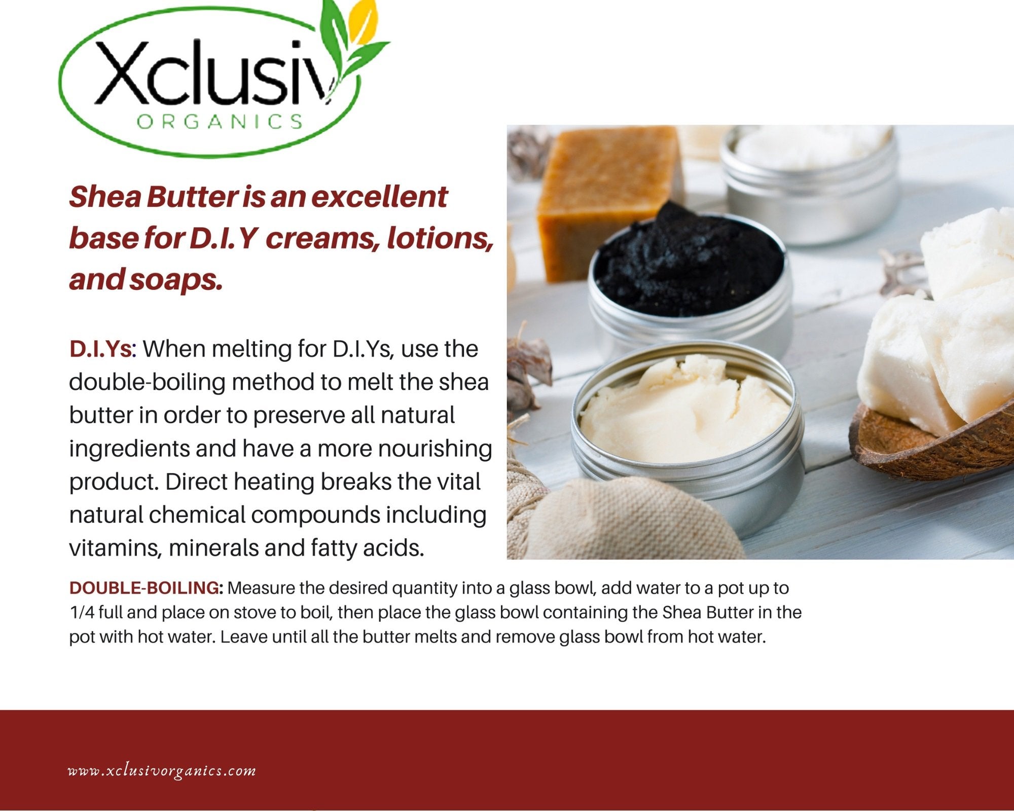 Raw Shea Butter Unrefined | block| 1.1 LB| 500g