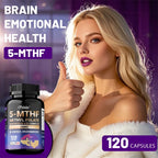 5-MTHF Methylfolate Supplement - Energy, Brain and Mood Support, Enhances Memory, Focus and Clarity, Boosts Cognitive Function