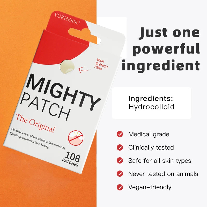 Hydrocolloid Acne Patches, 108 Pcs Invisible Pimple Patches for Face, Absorb Pus Overnight Fast Healing for All Skin Types - Path to Self-Improvement