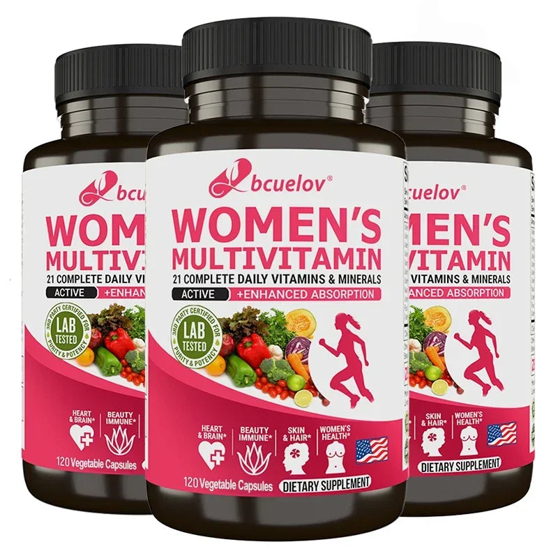 Women's Multivitamin Multimineral Supplement - Magnesium Biotin Calcium Zinc Selenium - Supports Joints Skin Nails - Path to Self-Improvement