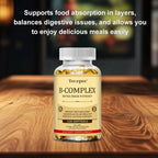 Vitamin B Complex-Contains Vitamins B1, B2, B3, B6, B5, B12 - Replenish Energy, Fight Stress and Enhance Immunity - 120 Capsules - Path to Self-Improvement