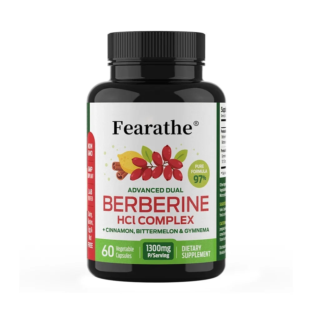 Berberine with Cinnamon, Bitter Melon Supplement - for Immune System, Digestive Health, Body Management & Energy Production