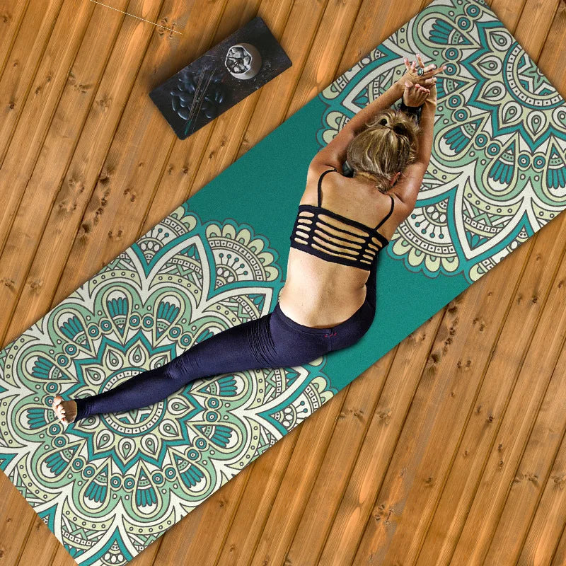 Chamois Yoga Mat Collapsible Portable Suede Yoga Towel Dance Movement Fitness Jump Rope Non-slip Floor Mat Exercise Mat  Gym Mat - Path to Self-Improvement